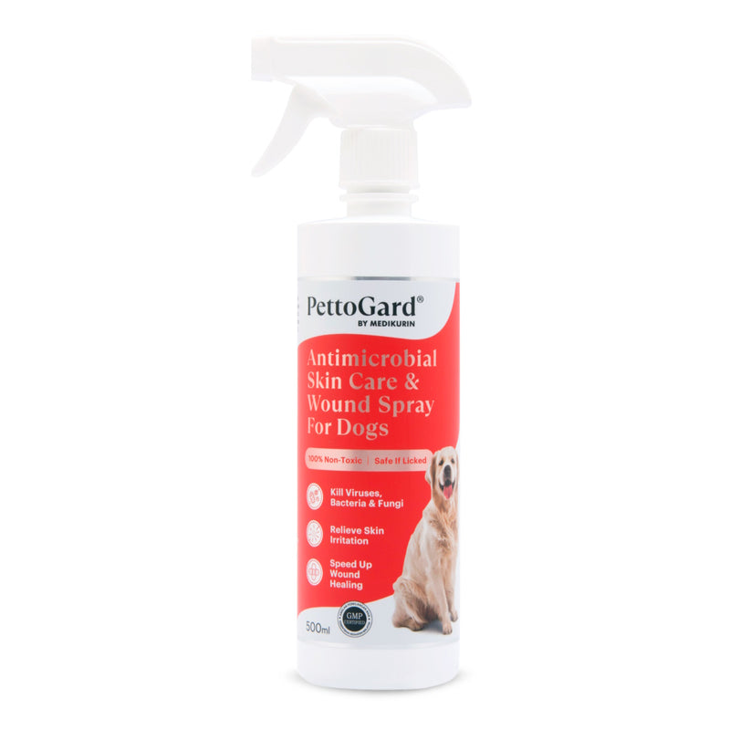 PettoGard Antimicrobial Skin Care & Wound Spray for Dogs 500ml