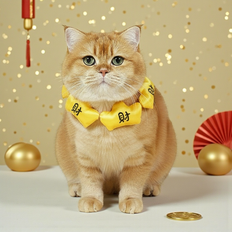 MOMOJI Golden Fortune String 滿財福串 | Pet Neckwear