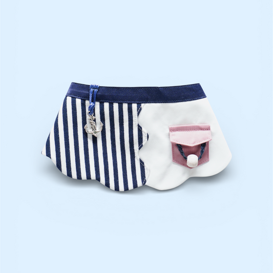 MOMOJI Marseille (1-Breton Stripe Navy) | Pet Neckwear