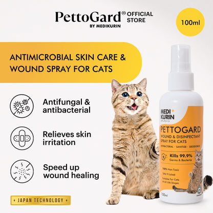 Antimicrobial Skin Care & Wound Spray for Cats 100ml