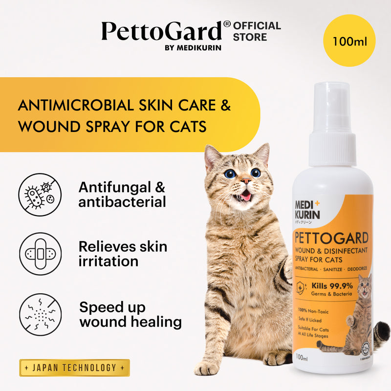 Antimicrobial Skin Care & Wound Spray for Cats 100ml